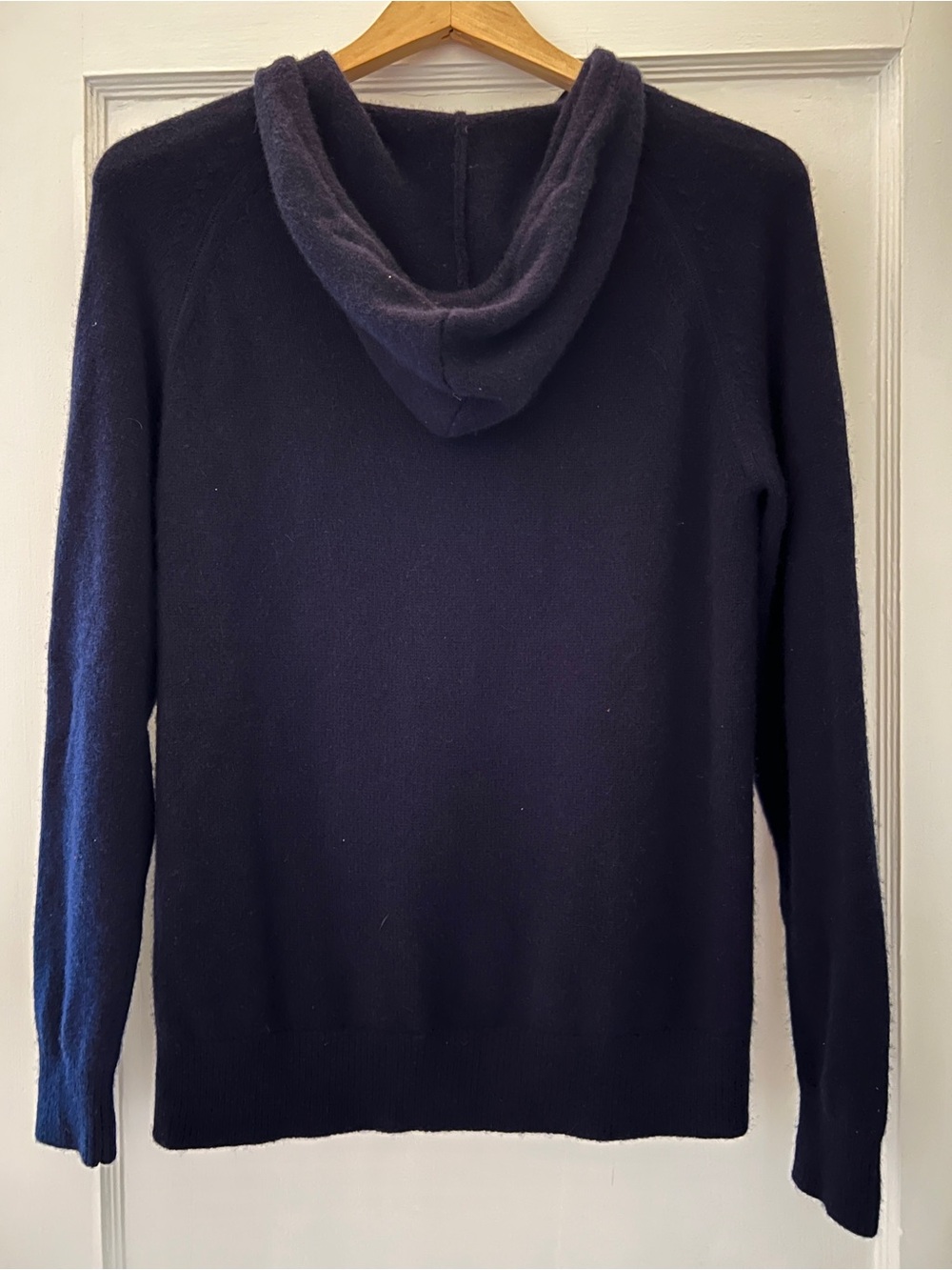 Quince 100% Mongolian Cashmere Hoodie Sweater Navy Size S - Picture 2 of 6